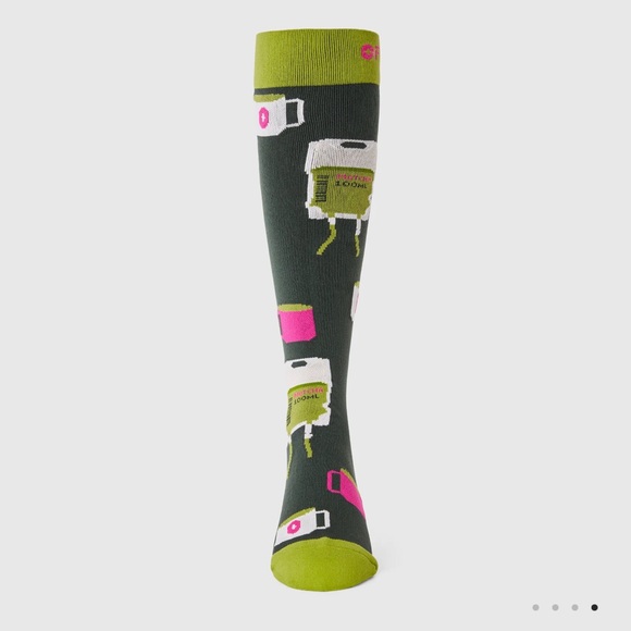 Figs Women's Positivi-Tea/Moss Limited Edition Compression Socks. New - Picture 2 of 5